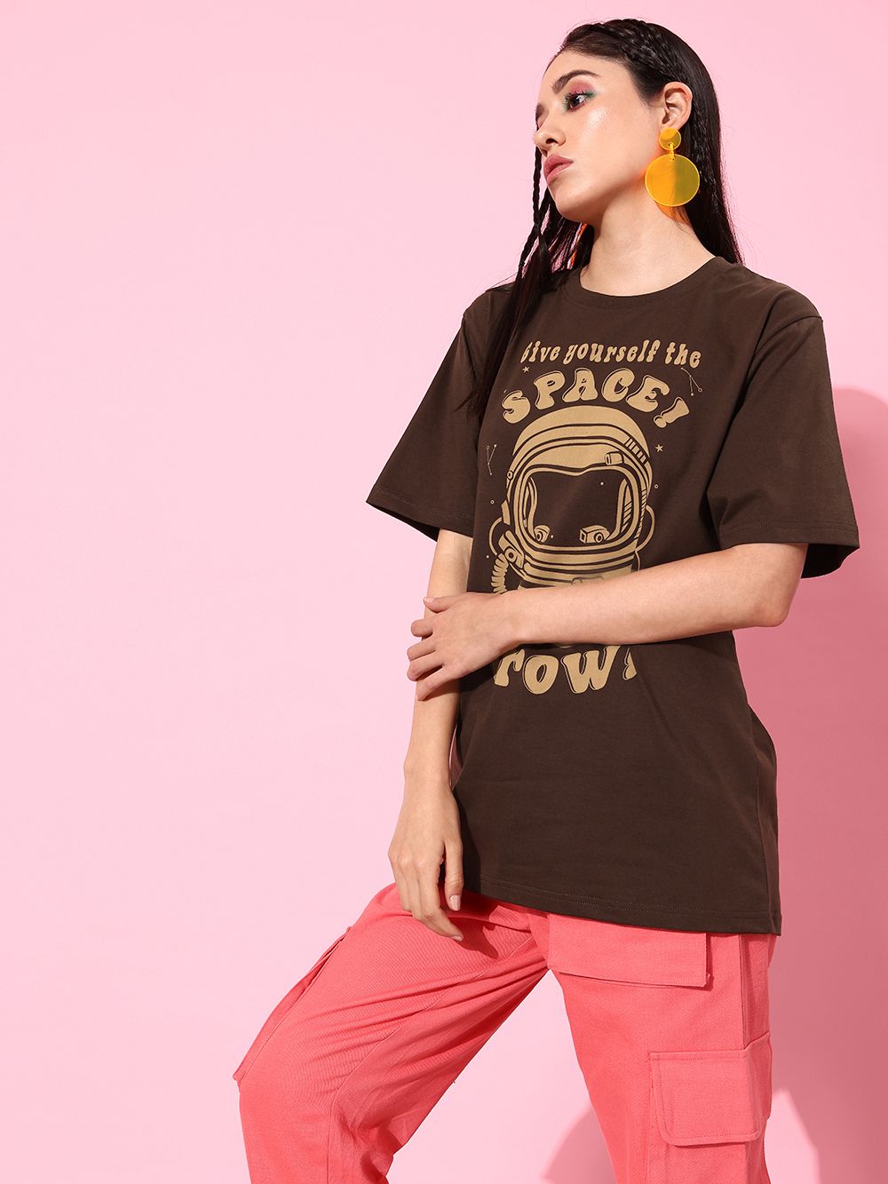 DILLINGER Women Graphic Printed Oversized T-shirt