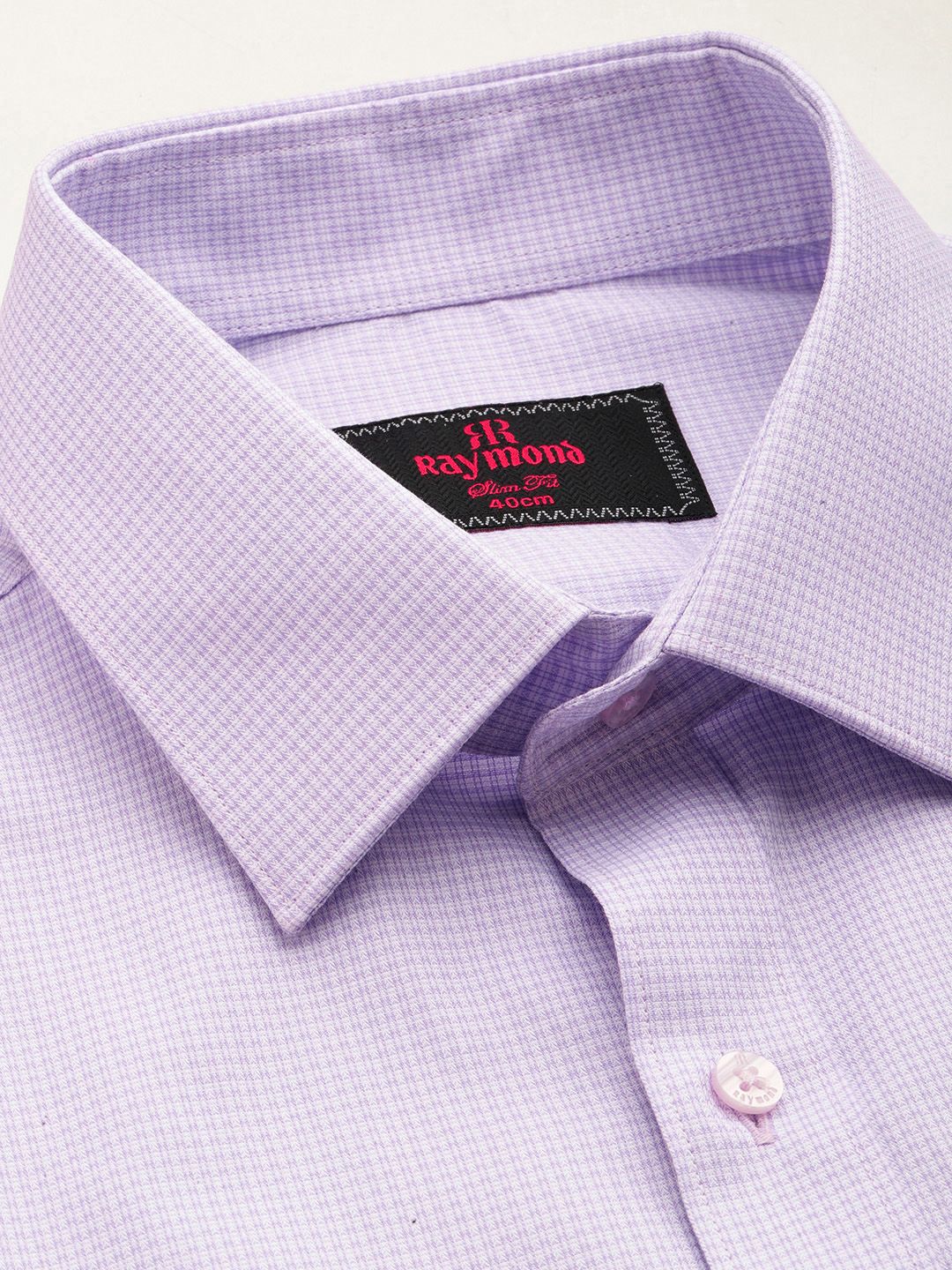 Raymond Slim Fit Checked Pure Cotton Formal Shirt