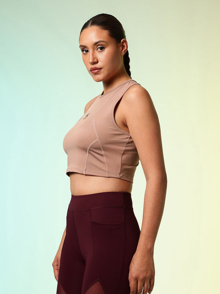 HRX by Hrithik Roshan ACTIVE-GODDESS Racer back Rapid Dry Training Tank Crop Top