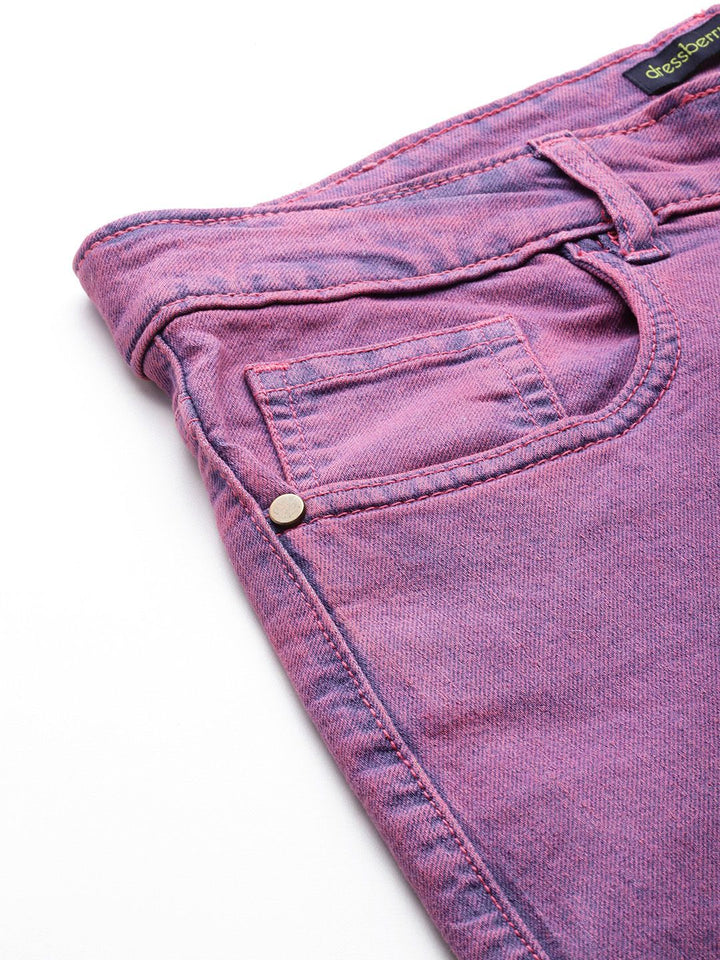 DressBerry Women Straight Fit Coloured Jeans