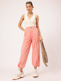DressBerry Women Relaxed Rebel High-Rise Toggle Hem Joggers