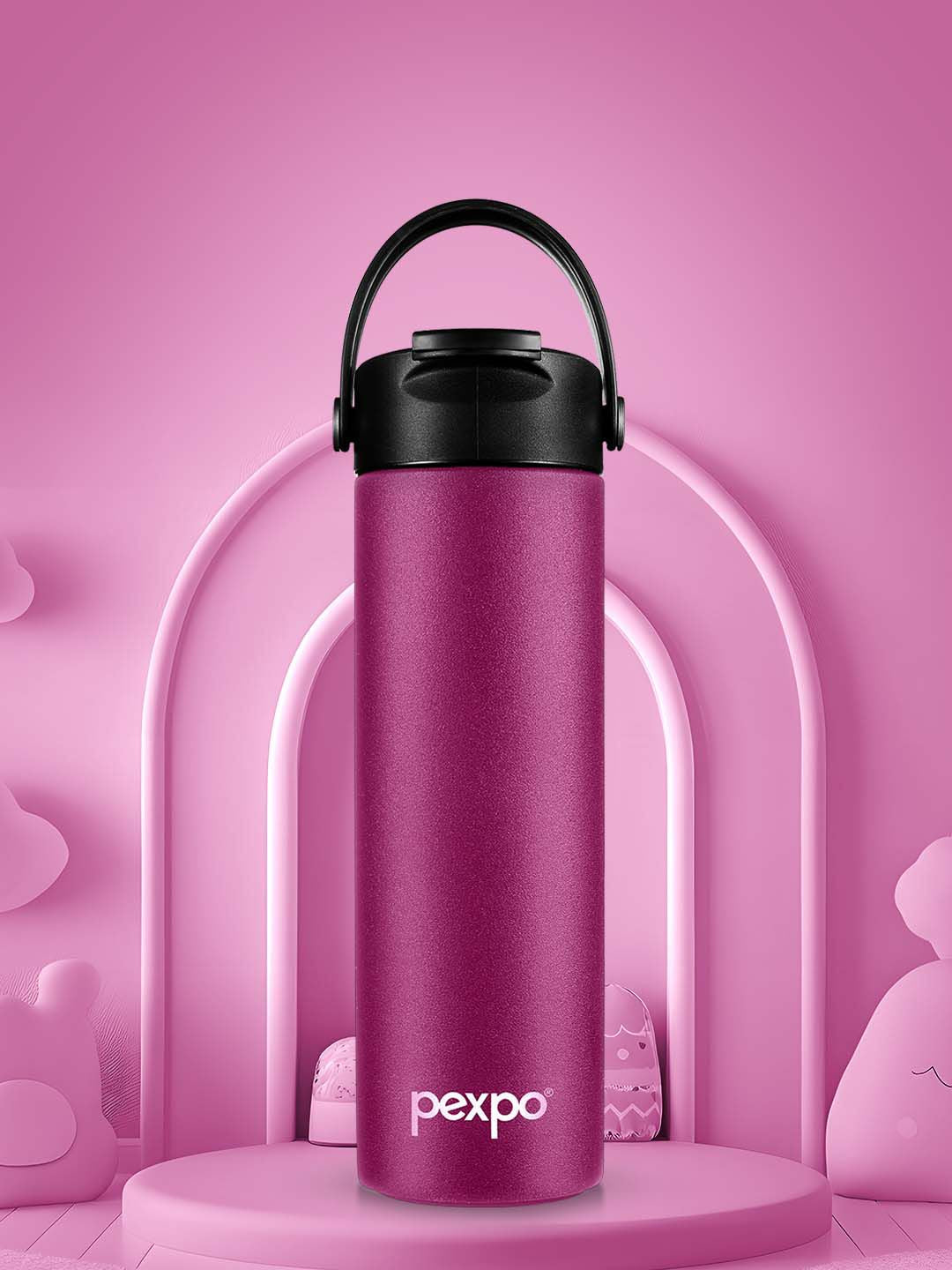 Pexpo Purple Plum TURKEY-ISI Certified Thermosteel Hot and Cold Flask Water Bottle 500ml