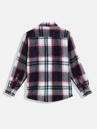 Monte Carlo Boys Acrylic Tartan Checked Textured Casual Shirt
