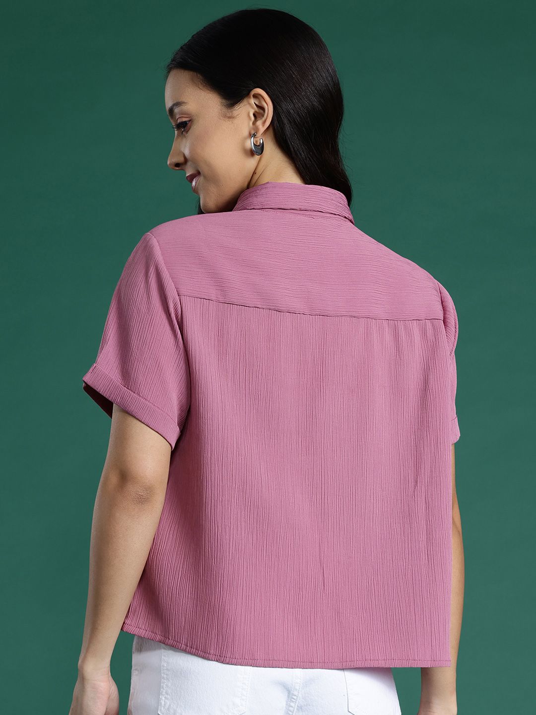 DressBerry Wrinkled Effect Casual Shirt