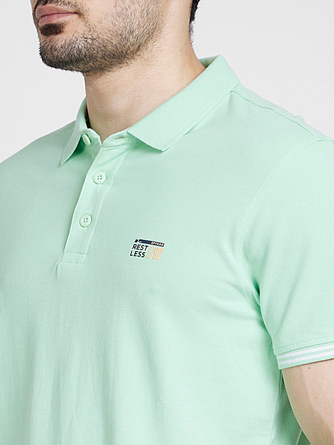 SPYKAR Polo Collar Cotton Slim Fit T-shirt