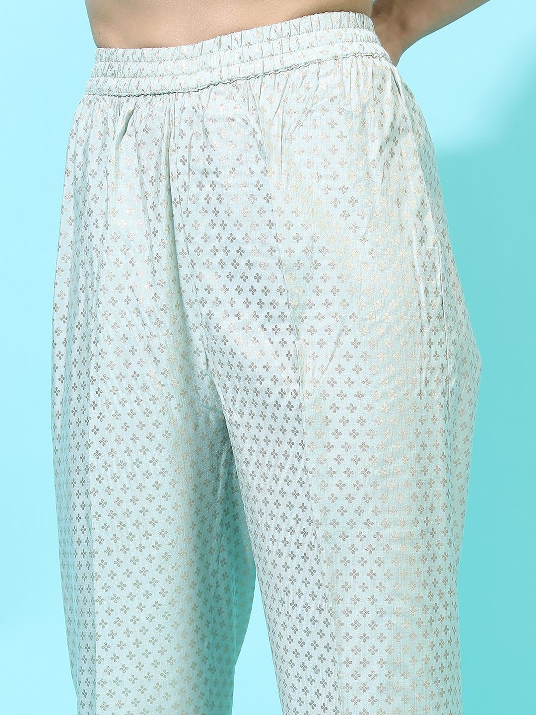 Vishudh Women Ethnic Motifs Printed Casual Regular Trousers