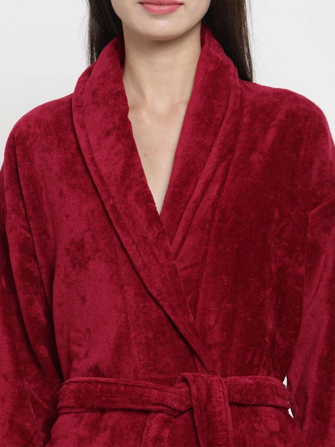 MYTRIDENT 350 GSM Cotton Bath Robe With 2 Front Pockets