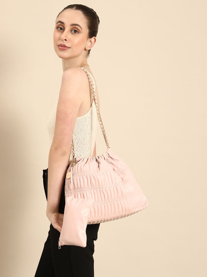 DressBerry Quilted Shoulder Bag with Pouch