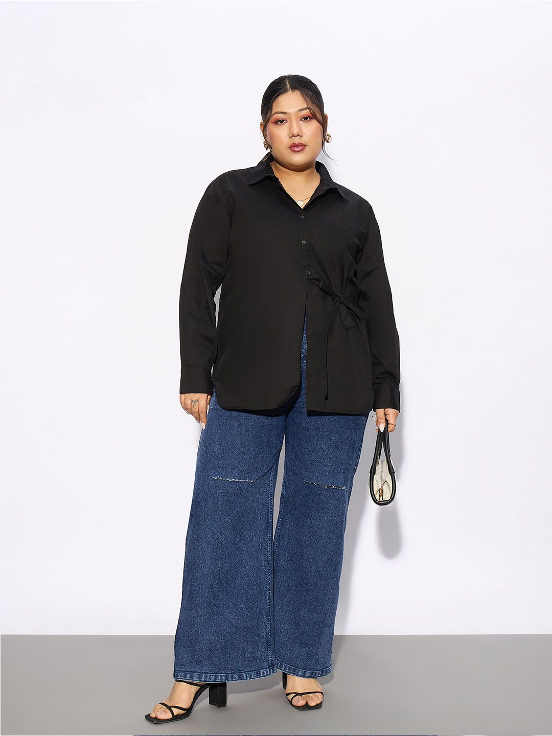 SASSAFRAS Curve Plus Size Pure Cotton Casual Shirt