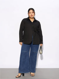 SASSAFRAS Curve Plus Size Pure Cotton Casual Shirt