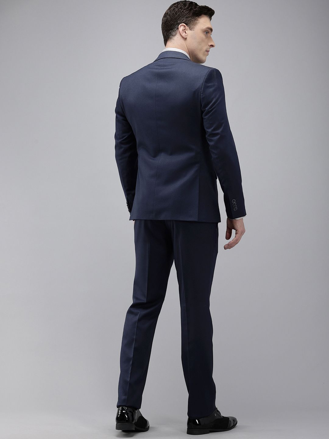 Park Avenue Self Design Single Breasted Super Slim Fit 3-Peice Suit