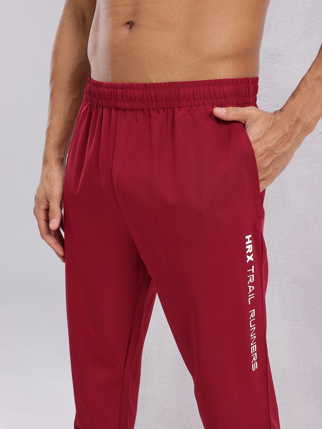 HRX by Hrithik Roshan Men Typography Printed Detail Mid-Rise Running Track Pants