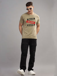 ADRO Men Typography Printed Applique T-shirt