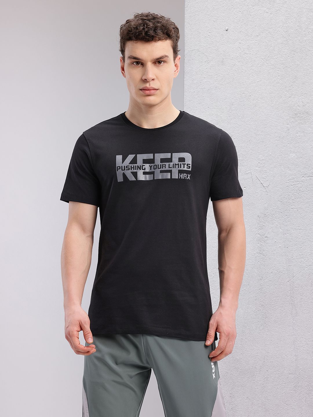 HRX by Hrithik Roshan Typography Printed Training T-shirt