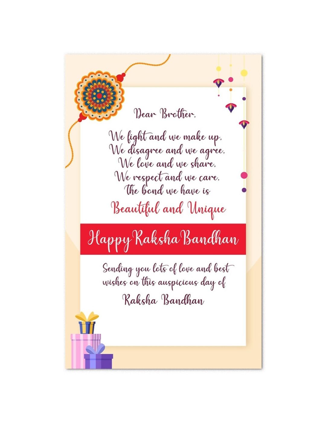 eCraftIndia Set of 4 Floral & Diamonds Lumba Designer Rakhis With Ferrero Rocher