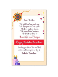 eCraftIndia Set of 4 Floral & Diamonds Lumba Designer Rakhis With Ferrero Rocher