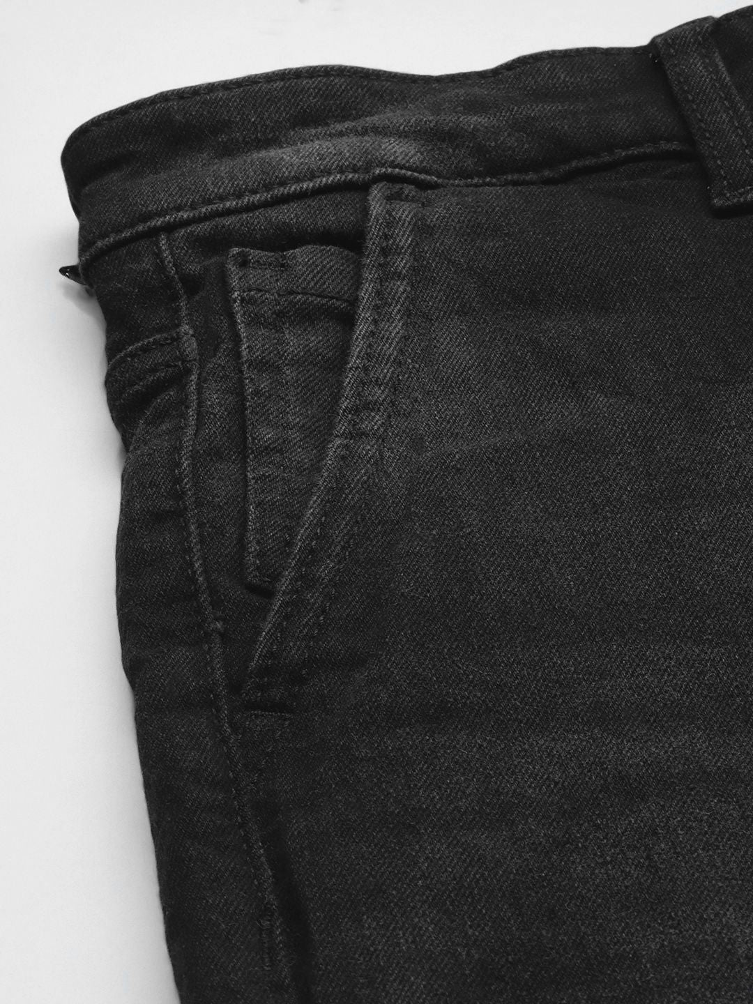 The Indian Garage Co Men Black Slim Fit Stretchable Jeans
