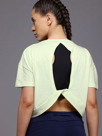 HRX by Hrithik Roshan Printed Cut Out Back Yoga T-shirt