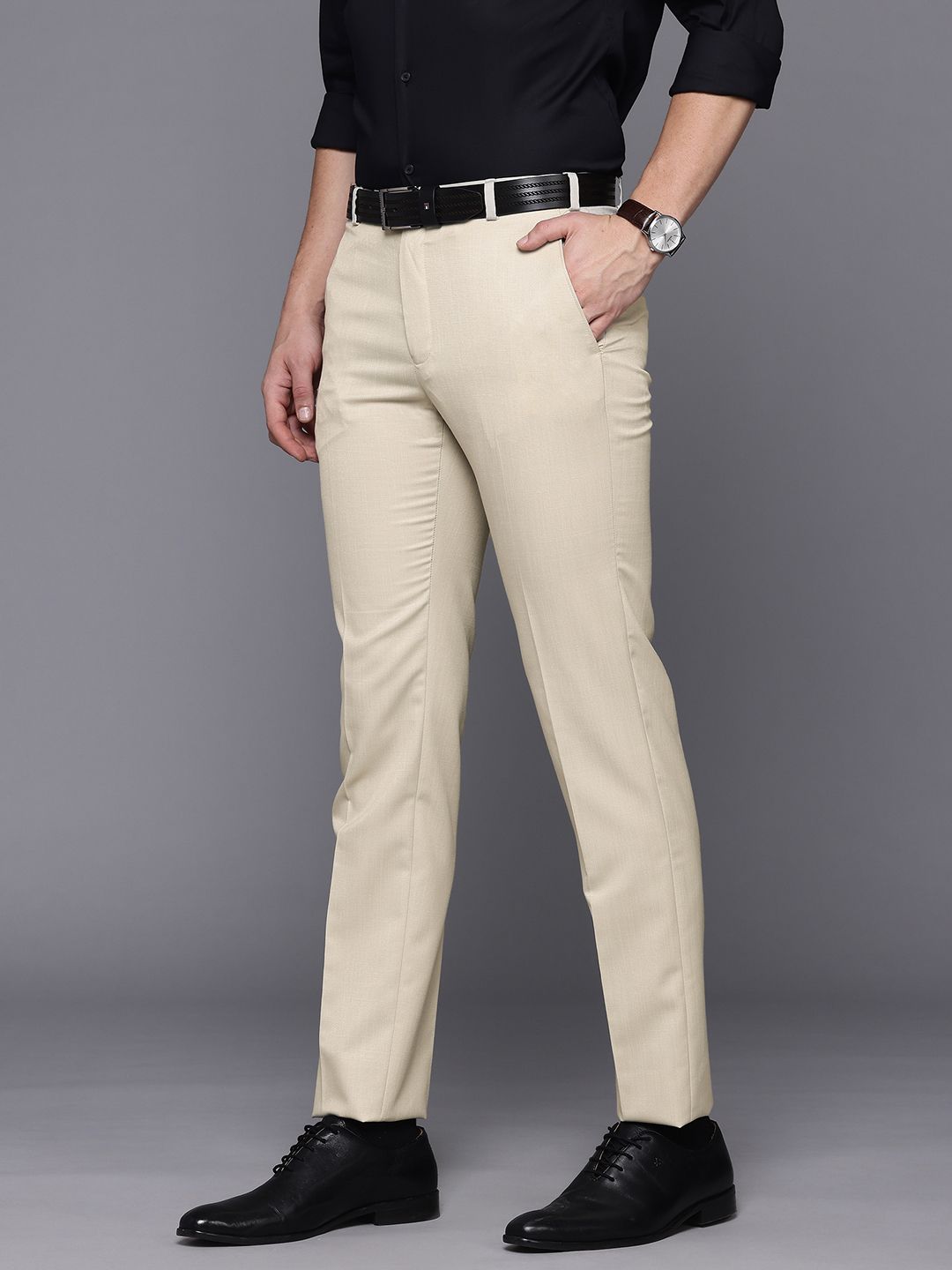 Raymond Men Regular Fit Formal Trousers