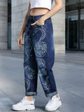DressBerry Women Printed Slouchy Fit Jeans