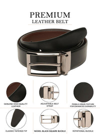 Teakwood Leathers Men Leather Reversible Formal Belt