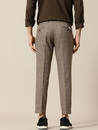 Mr Bowerbird Men Checked Tailored Pleated Trousers
