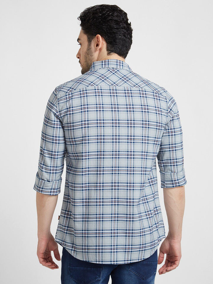SPYKAR Tartan Checks Classic Cotton Casual Shirt