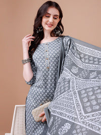 KALINI Ethnic Motifs Printed Regular  Gotta PattiKurta With Trousers & Dupatta