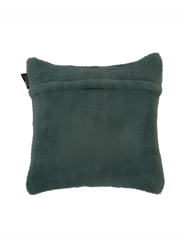 HOSTA HOMES Green 2 Pieces Soft Fur Square Cushion Covers