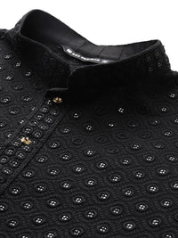 See Designs Men Embroidered Sequinned Kurta with Pyjamas