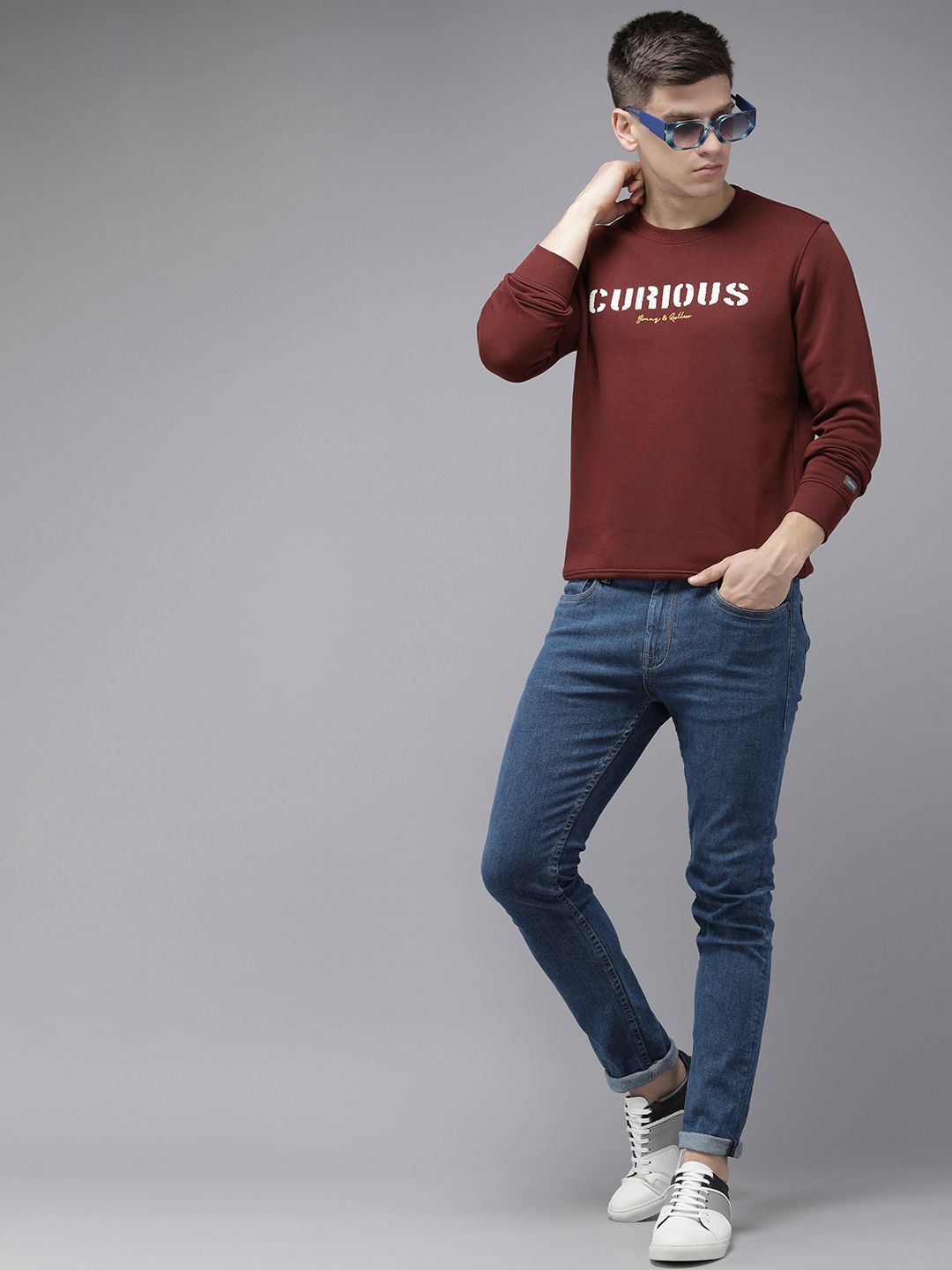 SPYKAR Typography Printed Pullover Sweatshirt