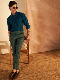 DENNISON Men Smart Tapered Fit Easy Wash Trousers