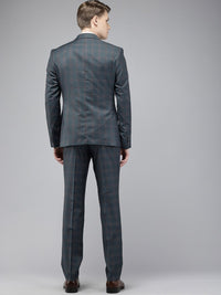 Park Avenue Checked Single Breasted Super Slim Fit 3 Piece Formal Suits