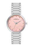 Sambungan Perancis Wanita Dail Hiasan & Tali Keluli Tahan Karat Analog Watch FCN063SM