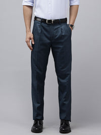 Park Avenue Men Checked Comfort Fit Formal Trousers