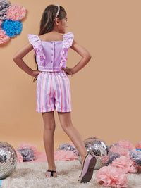 pspeaches Girls Striped Top With Shorts