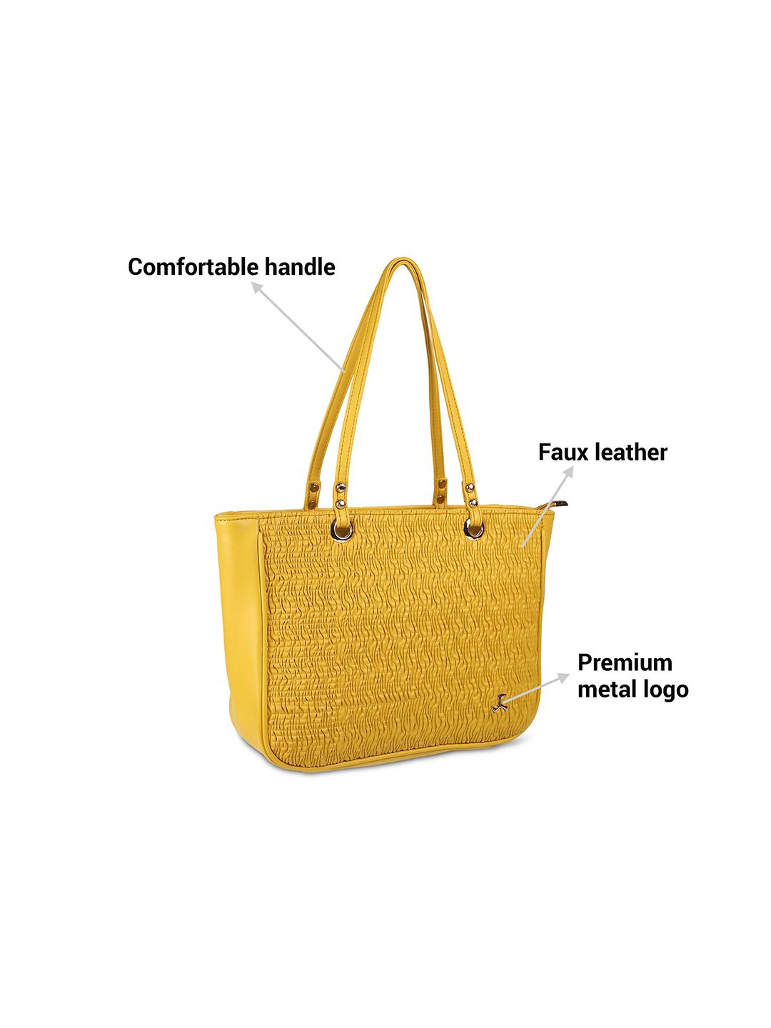 Mochi Women Oversized Textured Tote Bag