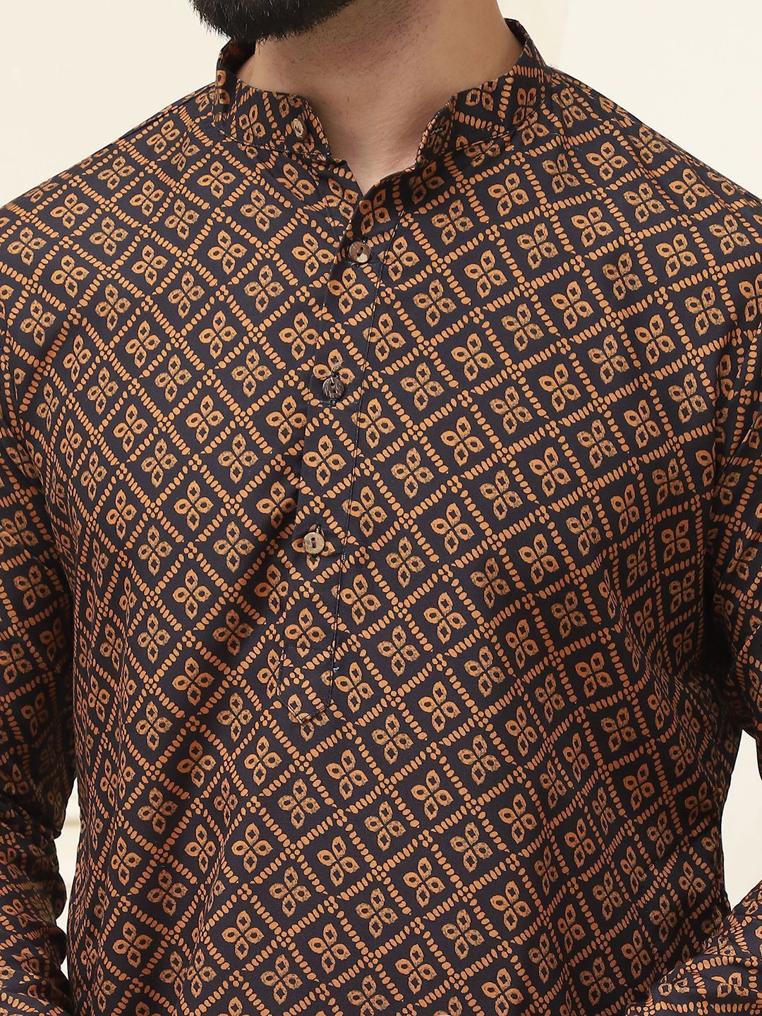 SOJANYA Ethnic Motifs Printed Regular Pure Cotton Kurta With Pyjama