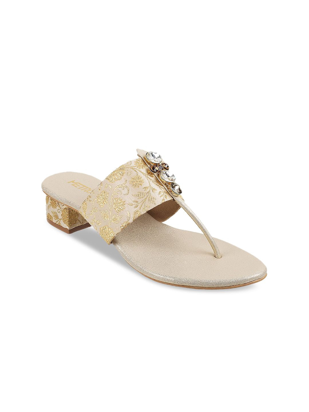 Metro Embellished Block Heels
