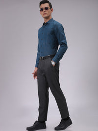 The Indian Garage Co Men Cutaway Collar Checked Slim Fit Party Shirt