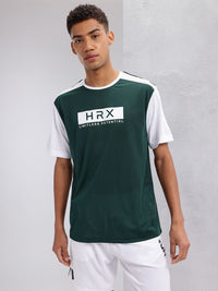 HRX by Hrithik Roshan Perforated Typography Printed Rapid-Dry Training T-shirt