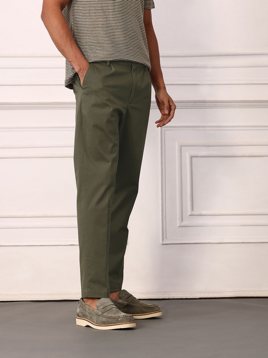 Mr Bowerbird Men Industry Mid-Rise Liberal Fit Chinos