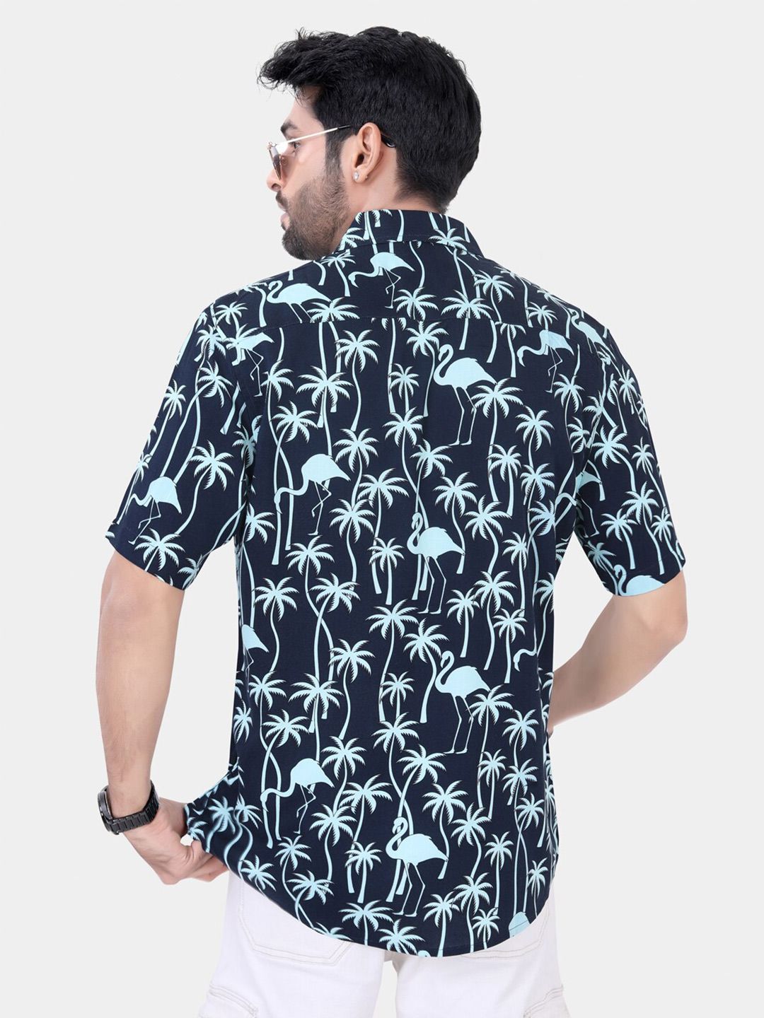VASTRADO Classic Slim Fit Floral Printed Casual Shirt