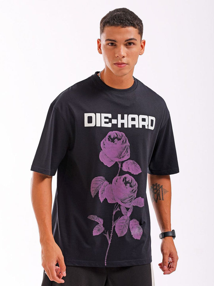 The Indian Garage Co Men Pure Cotton Graphic Printed Boxy Oversized Round Neck T-shirt