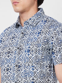 SPYKAR Floral Printed Cotton Casual Shirt