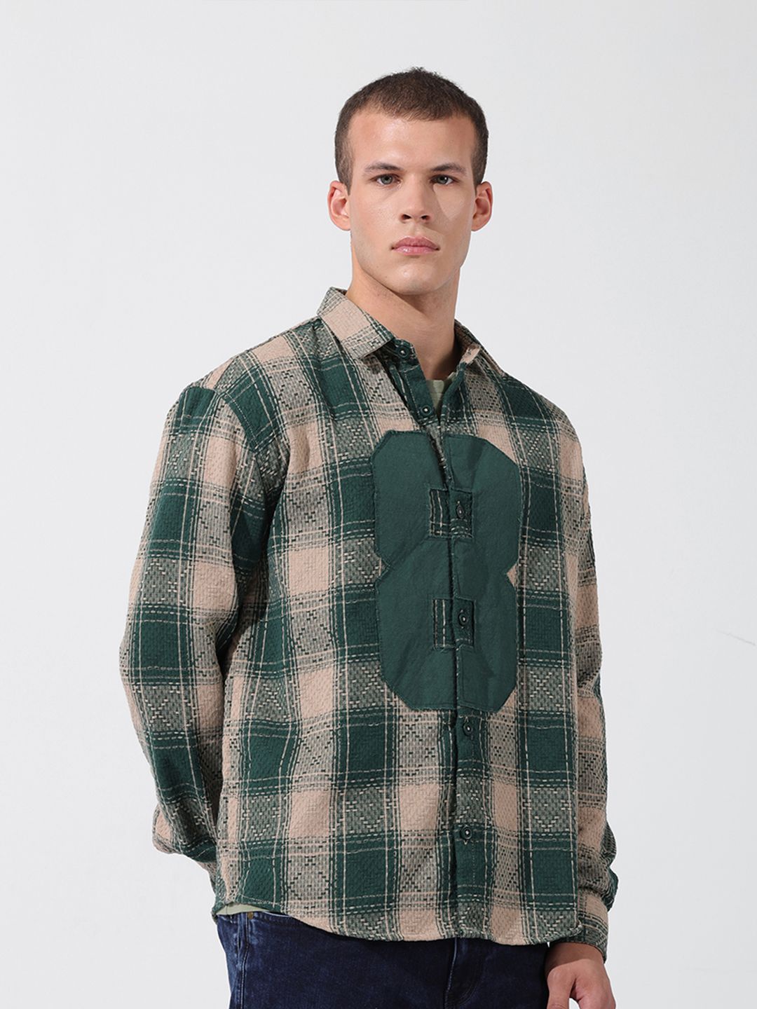 The Indian Garage Co Men Relaxed Fit Checkered Shirt