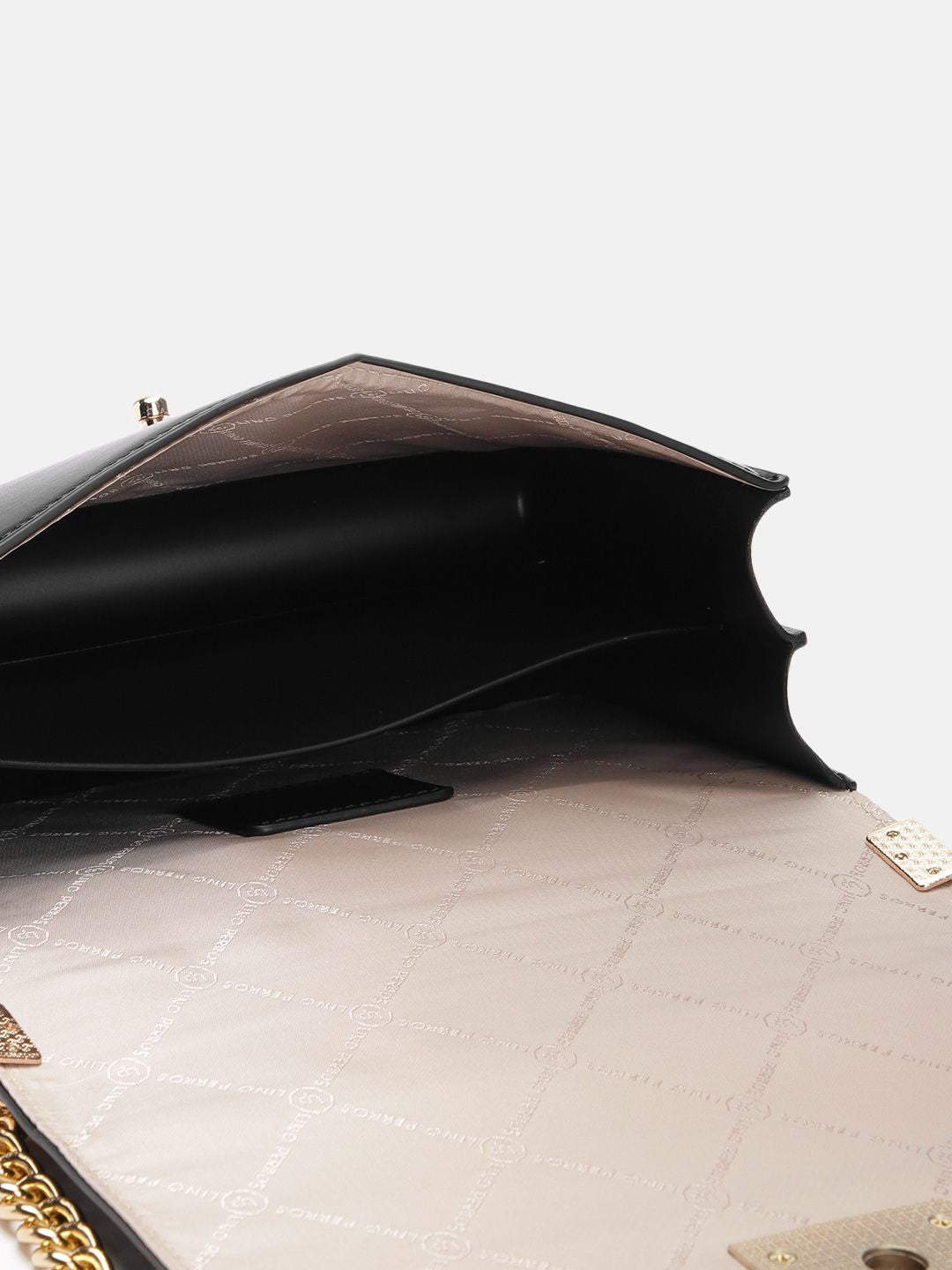 Lino Perros Geometric Textured Structured Shoulder Bag with Quilted Detail