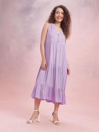 DressBerry Tiered Midi A-Line Dress