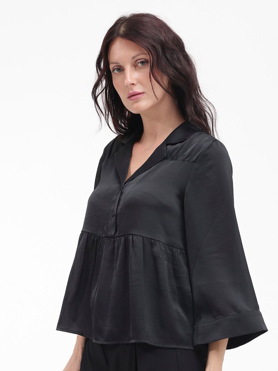 RAREISM Flared Sleeve Cotton Top