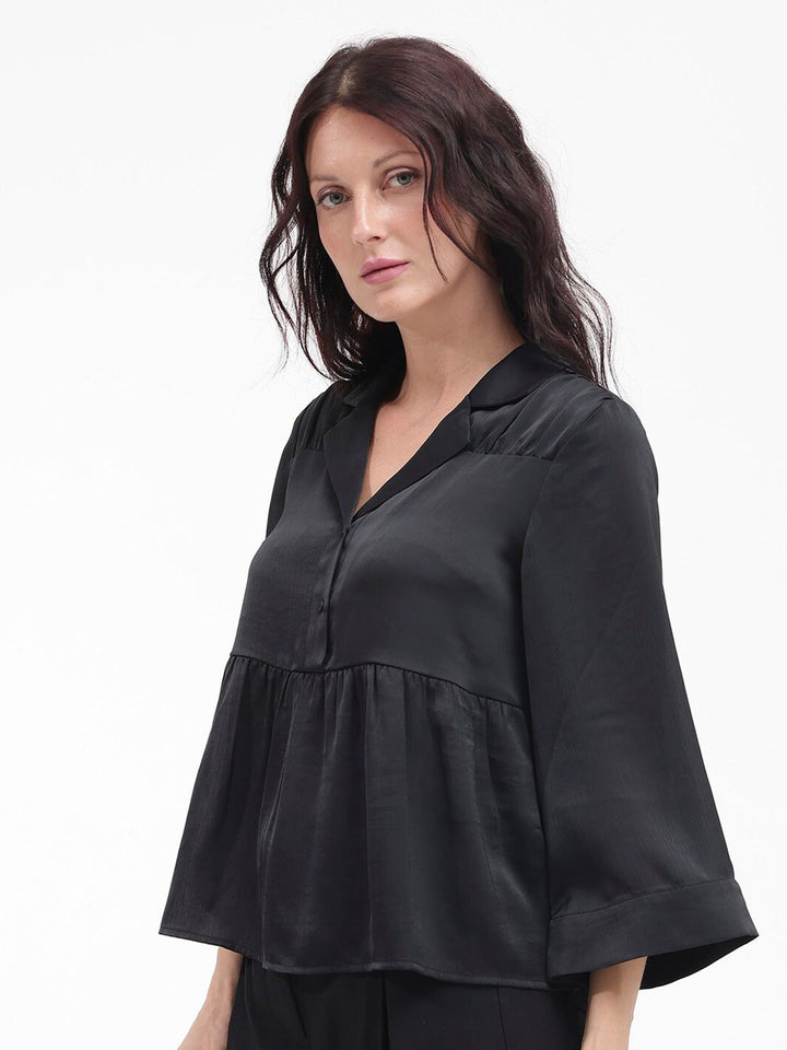 RAREISM Flared Sleeve Cotton Top